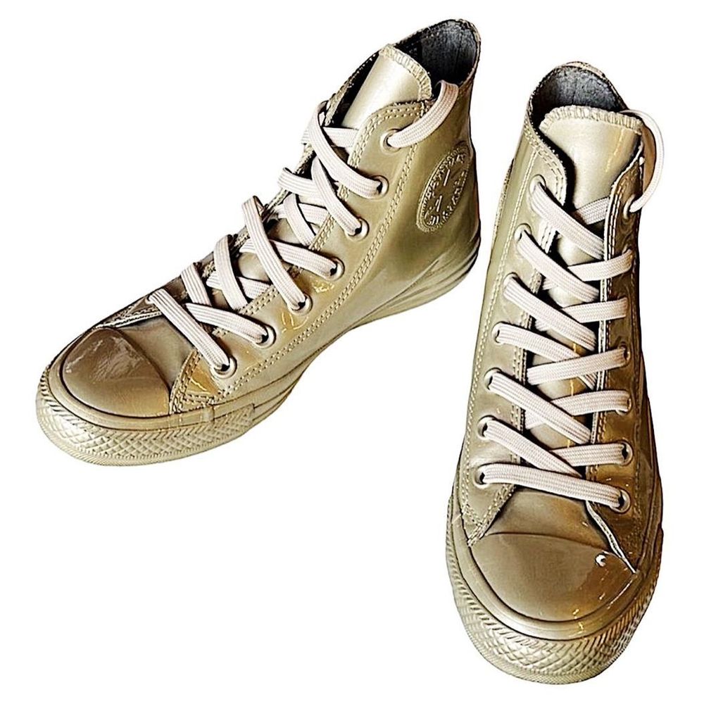 Converse Chuck Taylor All Star Metallic Gold High Top Sneakers Size 7